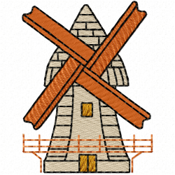 Houses Bulding Embroidery Design 7